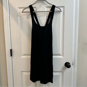 Urban Outfitters Silence + Noise Plain Black Cross Back Pinafore Mini Dress sz S